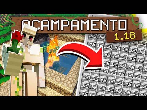 THE IRON FARM IS READY! ⛺ | MINECRAFT CAMPING | Minecraft 1.18
