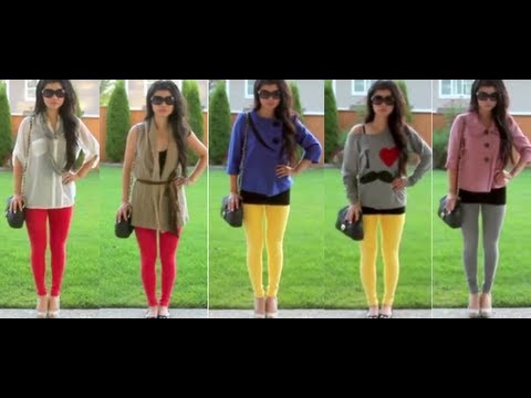 10 Outfits with Coloured Leggings! 