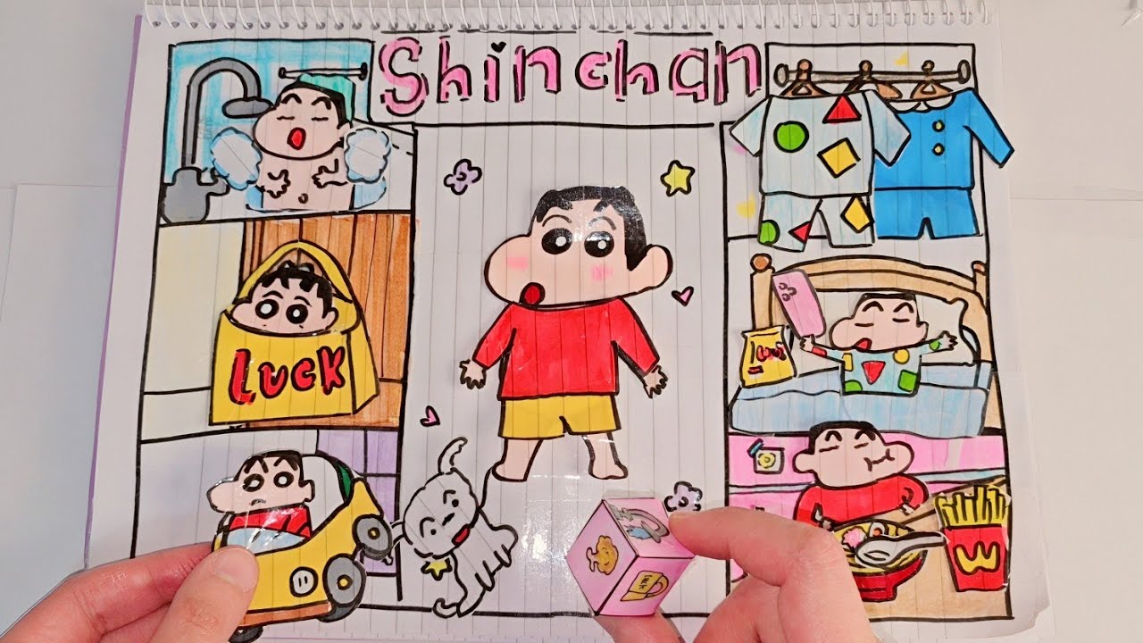 [🍥Paper DIY🍥] Shin-chan's House [tutorial] 짱구의 하우스 종이놀이 🎲 asmr