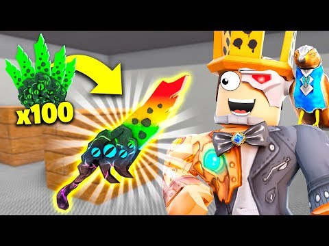 I Destroyed 100 Knives To Unlock The Rare Chroma Seer Knife - how to craft a rainbow painted seer roblox murder mystery youtube
