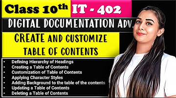 Create and Customize Table of Contents in OpenOffice Writer | Digital Documentation | 10 IT - 402