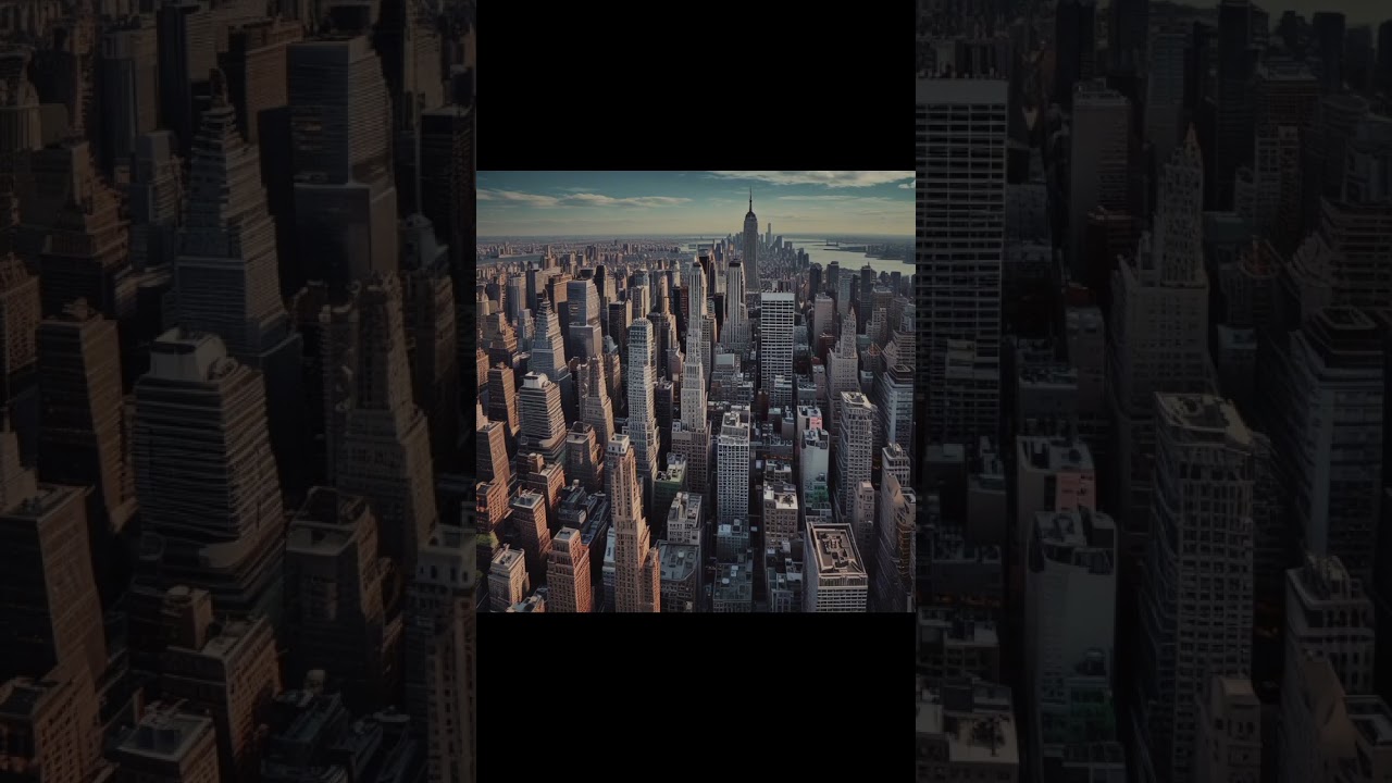 AI imagine popular cities from a bird's eye view 👀. 