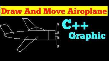 Draw and move Airoplane using C++ graphic । graphic in c++ । #c++ #graphics