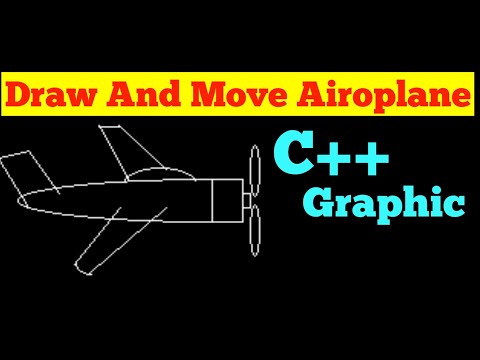 Draw and move Airoplane using C++ graphic । graphic in c++ । #c++ #graphics