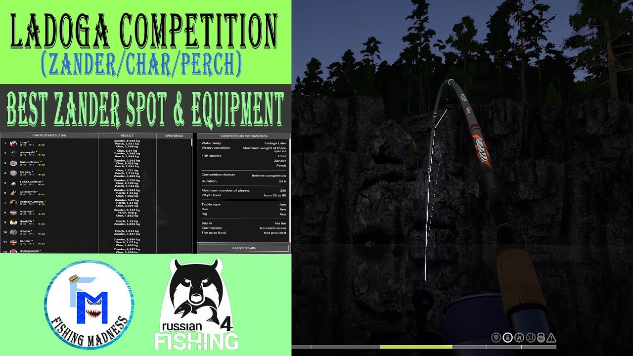 Ladoga Competition - Best Zander Spot [Russian Fishing 4]