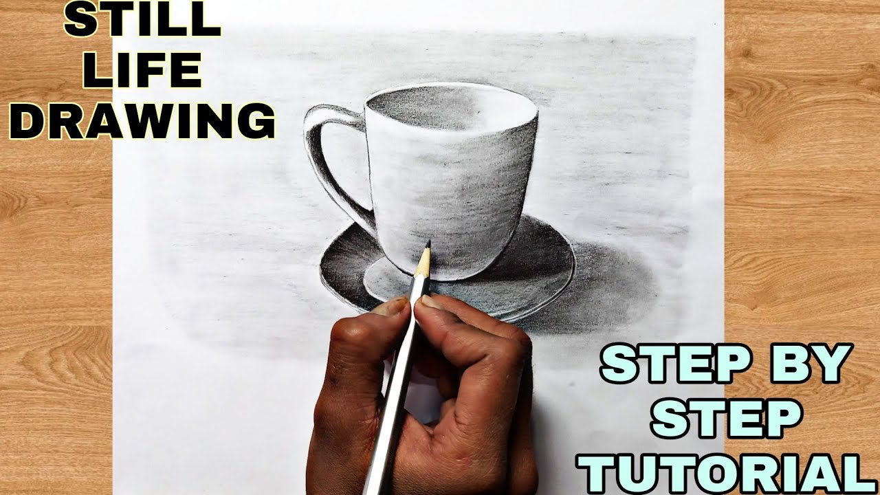 😀😀Still life drawing for beginner 🤗😀| Easy pencil shading tutorial step ...