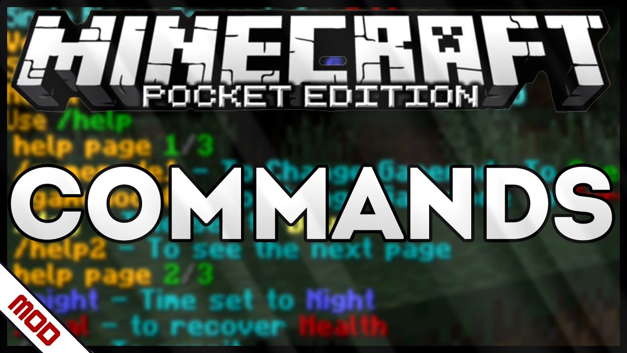 [0.14.0/0.15.0] COMMAND MOD - MINECRAFT PE - YouTube