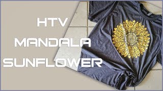 Heat Transfer Vinyl Sunflower Mandala