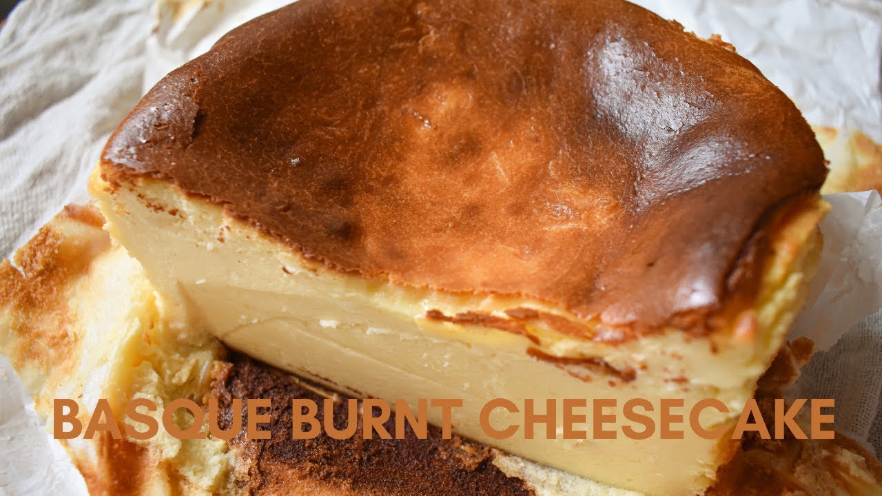 [Baking Vlog] Basque Burnt Cheesecake Recipe Creamy, gooey center
