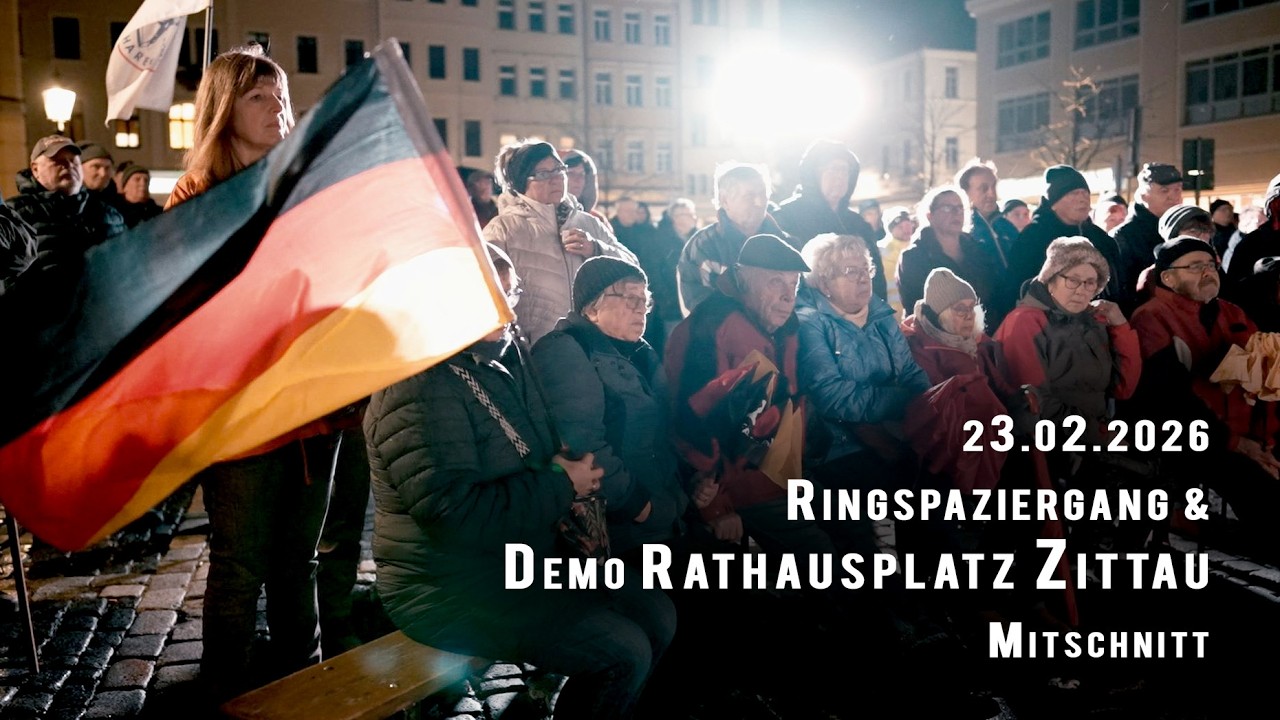 Spaziergang und Montagsdemo 23.02.2026 in Zittau