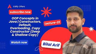 🎓 Lecture 22: OOP Concepts in Java | Constructors, Default, Overloading, Copy Constructor