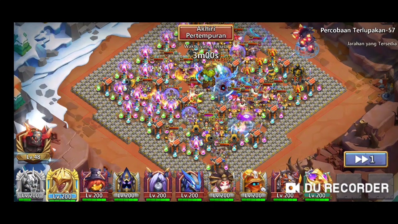 Forgotten Trial lv.57 - Rank 1 - 7.4s Castle clash