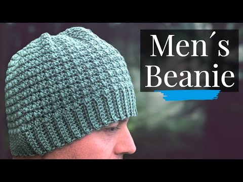 ნაქსოვი ქუდი მამაკაცებისთვის | Crochet beanie ...