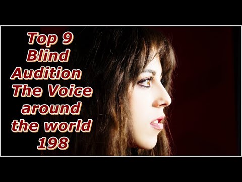 Видео: Top 9 Blind Audition (The Voice around the world 198)