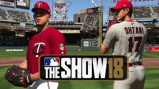 Mlb the show 18 is here! this gameplay video features minnesota twins
vs los angeles angels of anaheim from target field. jose berrios
shohei ohta...