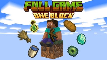 Minecraft ONE BLOCK Challenge: FULL GAME Walkthrough!