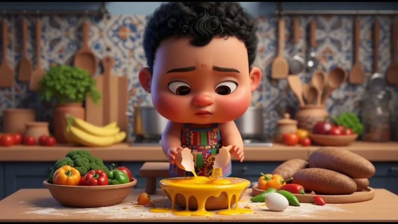 Nigerian breakfast, AI baby edition 🇳🇬💛Akara, pap, bread & tea done right 🔥🍼👩🏽‍🍳 AI baby 