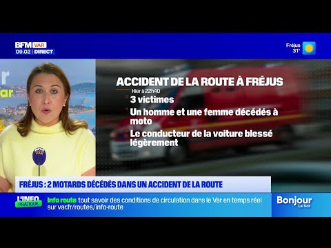Fréjus : 2 motards décédés dans un accident de la route