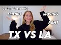 TEXAS VS LOS ANGELES | cost of living, rent prices, social scene & more