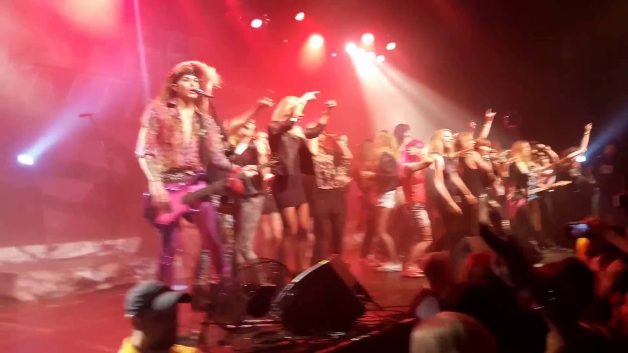 Steel Panther, 17 Girls in a Row, with girls on stage YouTube