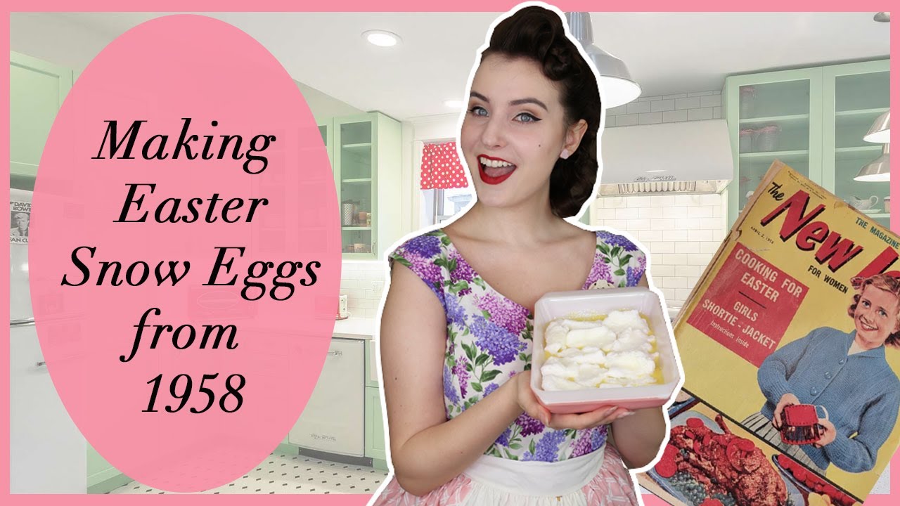 Making Easter Snow Eggs from 1958 - Vintage Cooking Adventures with Miss MonMon