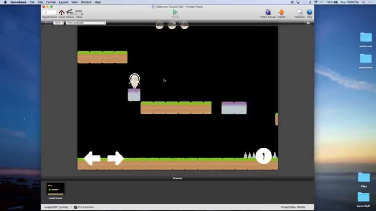 Platformer Tutorial for GameSalad Creator 006 - Vertical Elevators ...