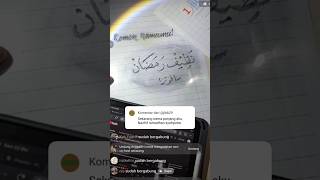 cara menulis nama kaligrafi 'Nazhif ramadhan saputra' #belajar #kaligrafi #calligraphy