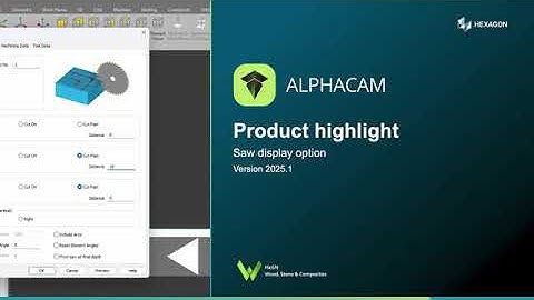 Saw Display Option in ALPHACAM 2025 1