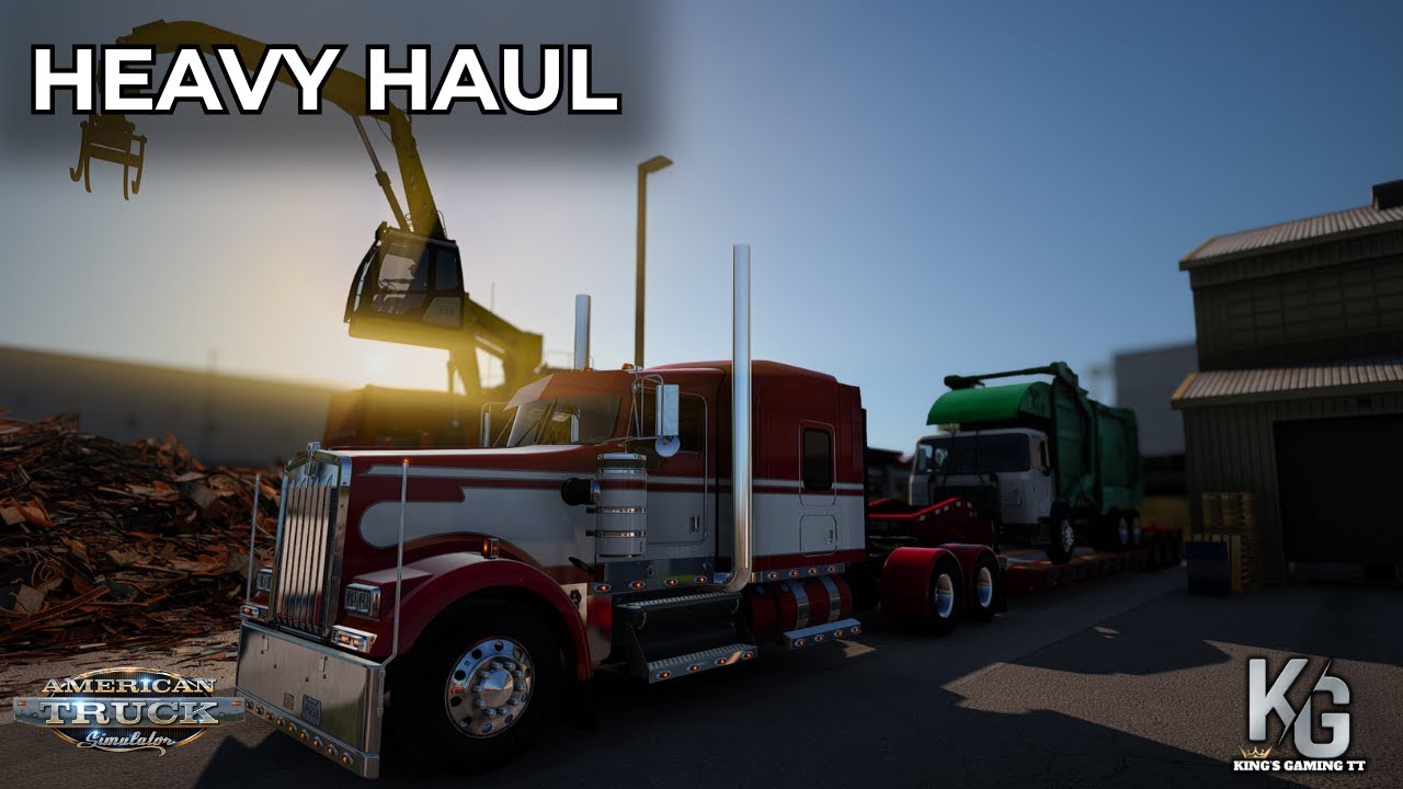 American Truck Simulator Heavy Haul | 4K | Kenworth W900 Lowboy | Los Angeles to Oxnard