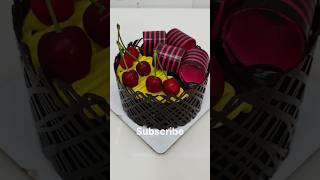 😛🥰 #recipe beautiful wonderful chocolate, cherry cake, fancy design, mini #fypシ #youtubeshorts 