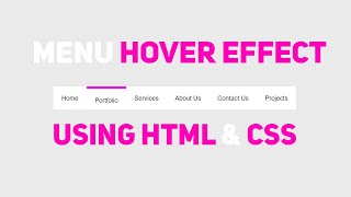 How To Make Menu Hover Effect Using Html Css Menu Hover Effect Tutorials