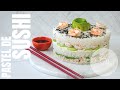 PASTEL de SUSHI 🥢 con CAMARONES  🔴 TRUCOS para arroz PERFECTO y 3 RECETAS MAS!!!