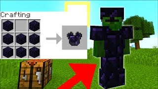HOW TO CRAFT OBSIDIAN ARMOUR In Minecraft !!