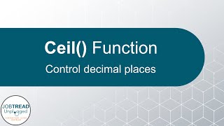 Round up to decimal places with Ceiling Function