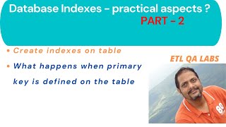 Celebrity ETL Testing | dB indexes creation | Practical session - Part 2 Profile