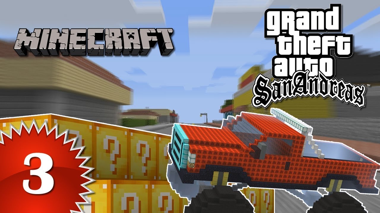 Minecraft Lucky Blocks Monster Truck In Gta San Andreas 3 Monster Trucks San Andreas Gta