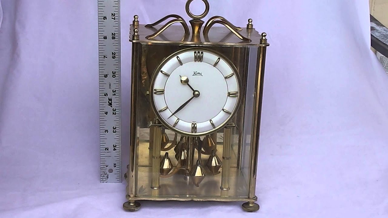 Koma Germany Midget Mantle Clock Brass NC Auctions 888