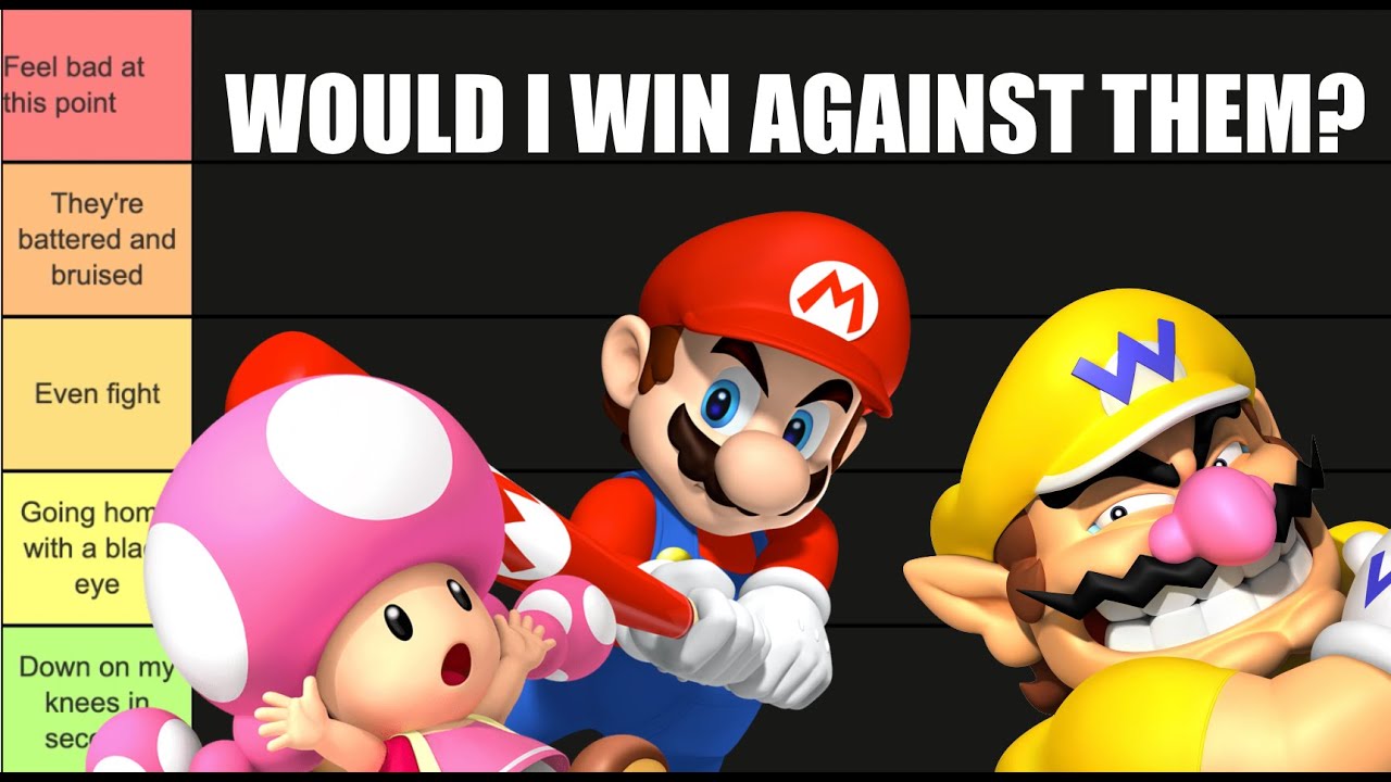 Ranking the Mario Characters on if I Could Beat Them in a FIGHT?! Tier ...