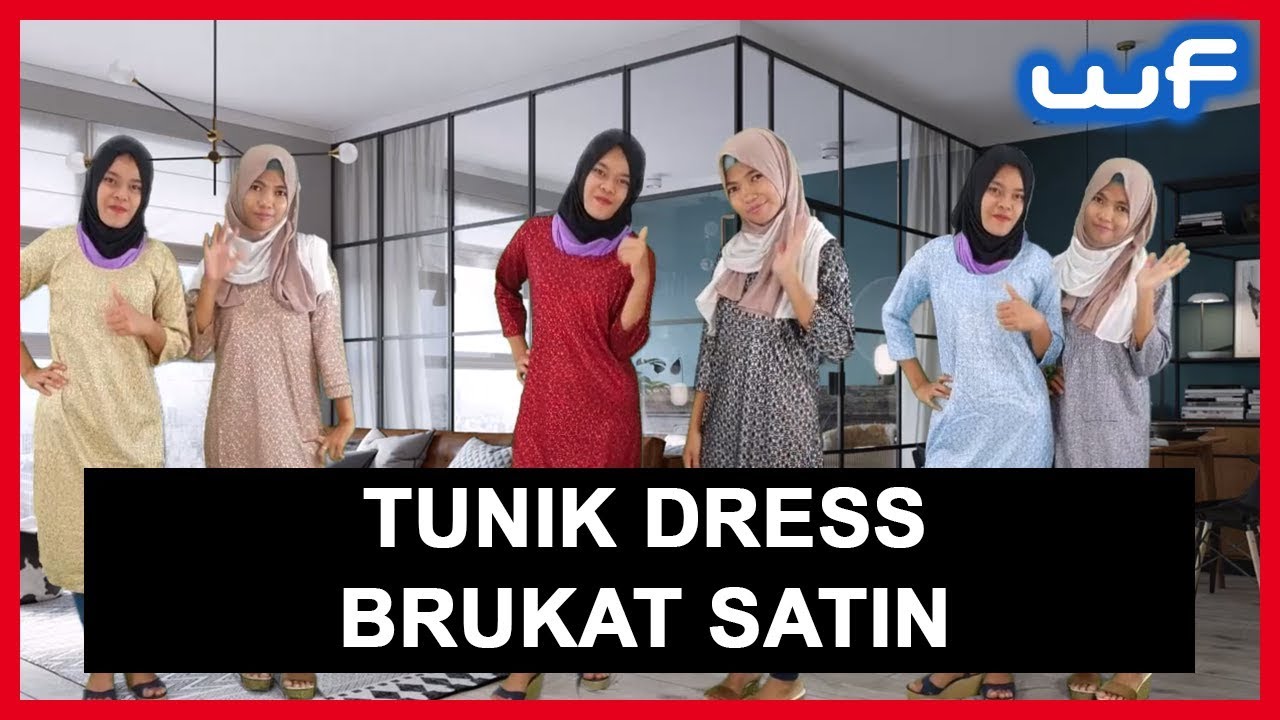 Tunik Dress Brukat Satin Tunik Hijab Terbaru 2019 Untuk Inspirasi