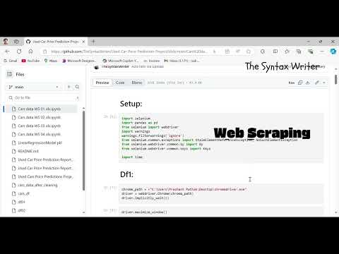 "Web Scraping with Selenium & Beautiful Soup | Used Car Price Prediction with Pandas & CSV"