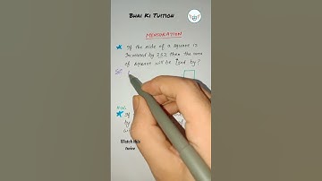 If the side of a square is increased, then change in area is ? / #maths #mensuration #shorts #tricks