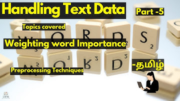 Handling Text Data in Tamil | Hands-on #5 | Preprocessing Techniques| Machine Learning