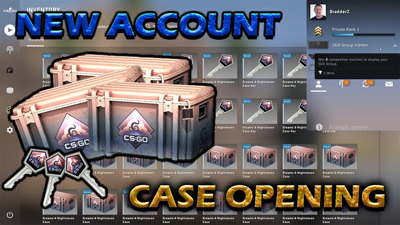 NEW CSGO ACCOUNT CASE UNBOXING - YouTube