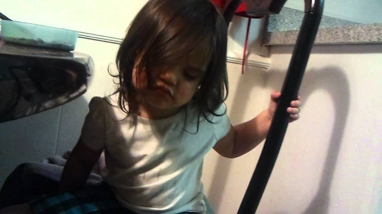 Little girl falls off chair funny! YouTube