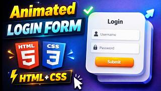 How to Create Modern Login Form Design using HTML &amp; CSS | Coding Cloud