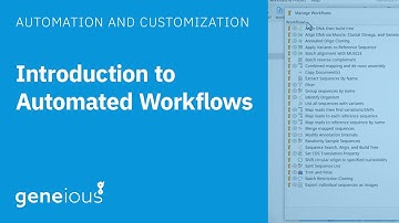 Introduction to Automated Workflows in Geneious Prime
