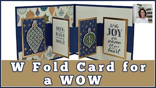 🔴A  W Fold Card You Can Make That Will Get a WOW