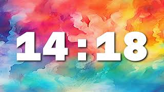 25:00 Timer - Rainbow watercolor background