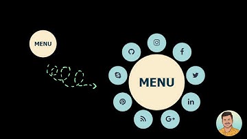 Circular Social Icons Navigation Menu using HTML5 CSS3 | #webanimationzone | #navigationmenu