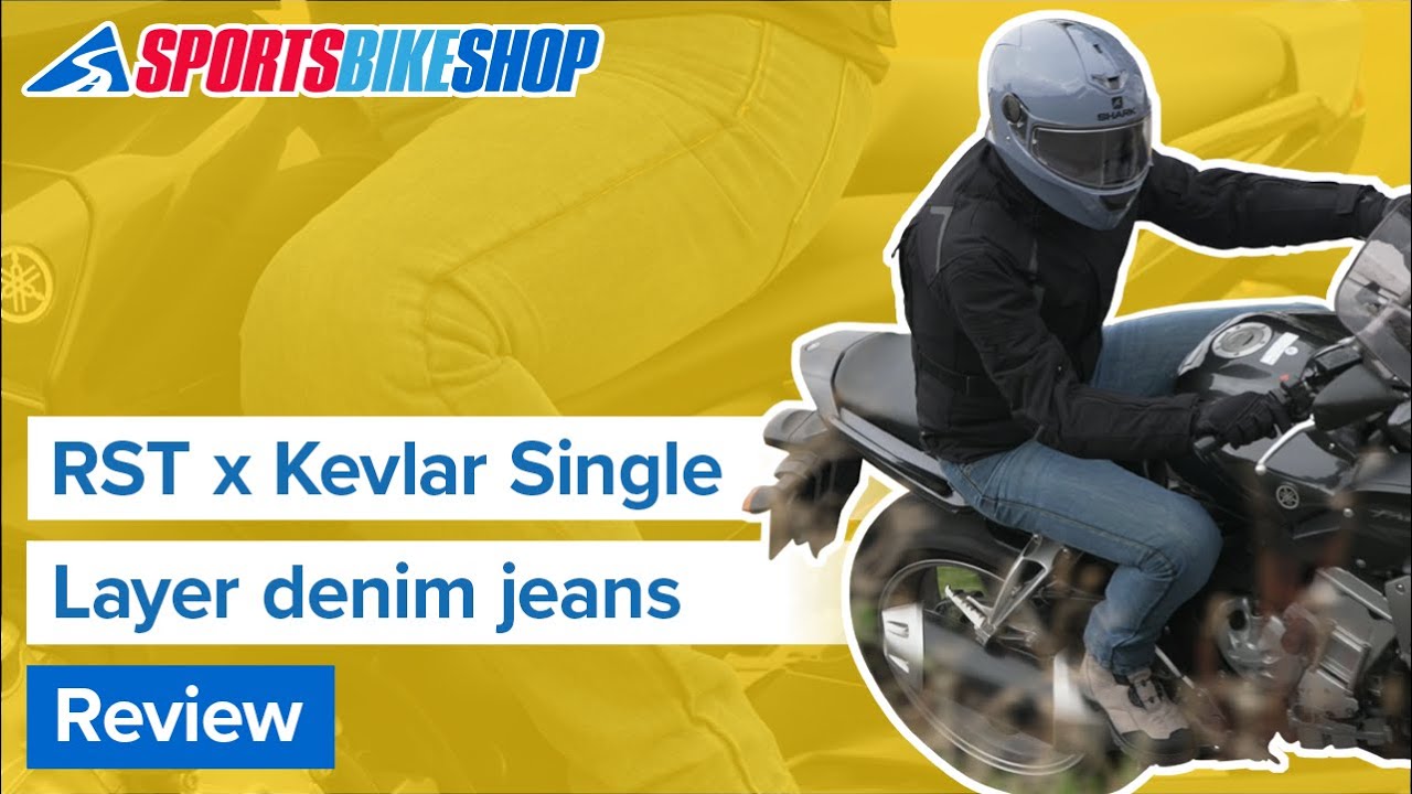 RST x Kevlar Single Layer denim motorcycle jeans review - Sportsbikeshop 